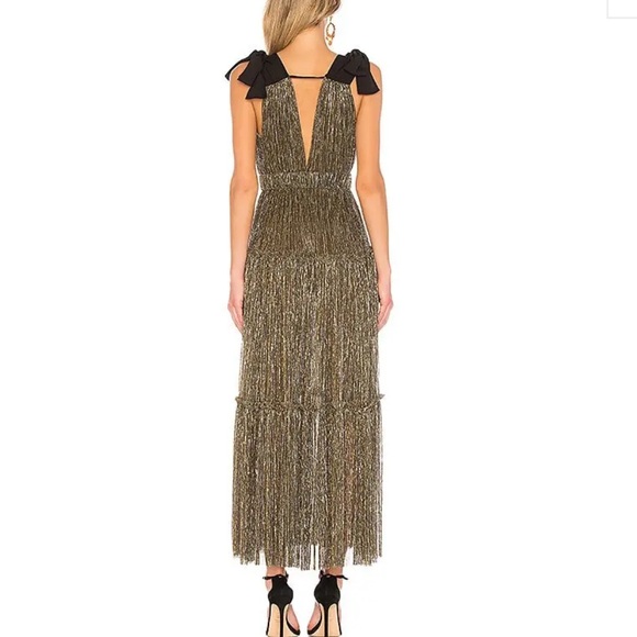 Sabina Musayev Ray Metallic Gold Maxi Dress - Picture 2 of 6